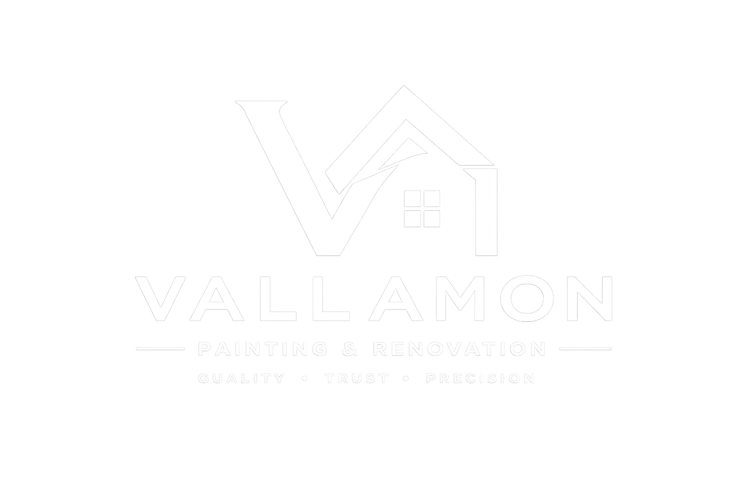 Vallamon Painting & Renovation White Logo